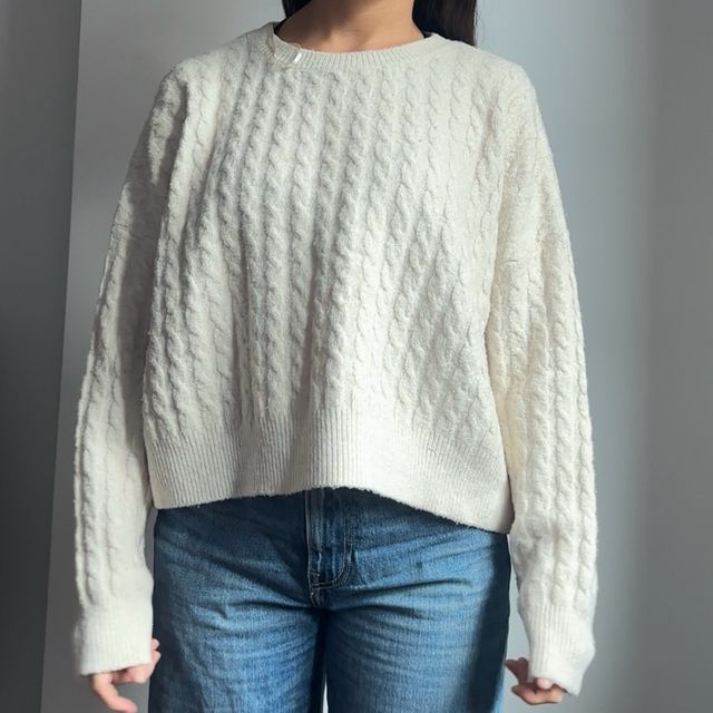 Jersey trenzado blanco