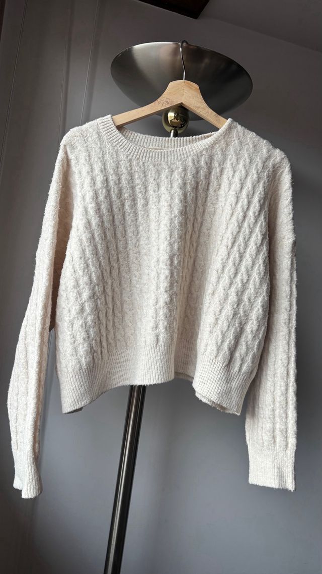 Jersey trenzado blanco