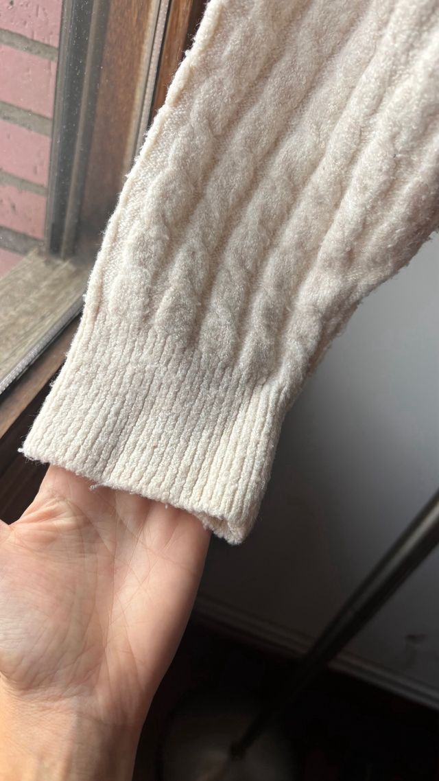 Jersey trenzado blanco