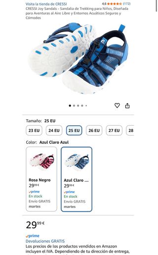 Sandalias Cressi Joy Niña Azul/Blanco