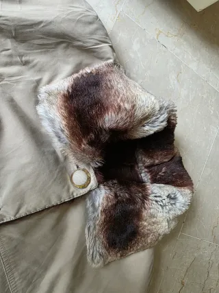 Cappotto invernale vintage beige/marrone