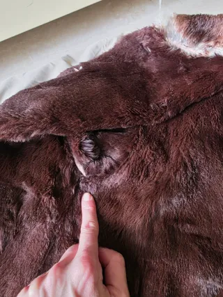 Cappotto invernale vintage beige/marrone