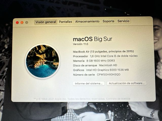 Apple MacBook Air 2016 Gris/Plata