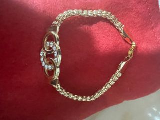 Pulsera Acero Chapado Oro con Circonitas