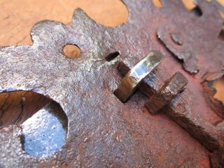 Cerradura antigua forja para arca, arcón o baúl.