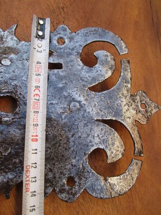 Cerradura antigua forja para arca, arcón o baúl.