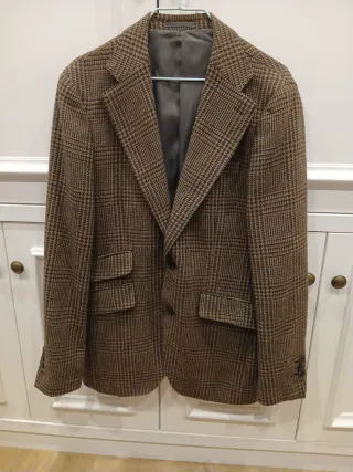 Americana cuadros marrón