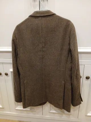 Americana cuadros marrón