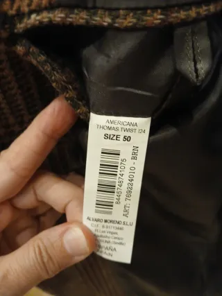 Americana cuadros marrón