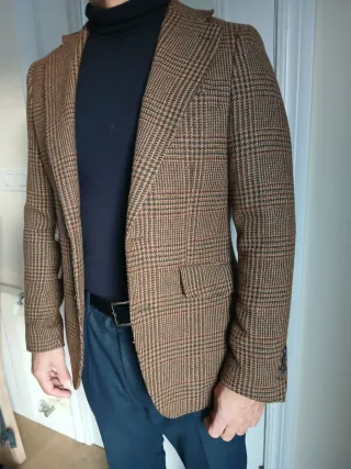 Americana cuadros marrón