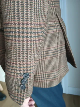 Americana cuadros marrón