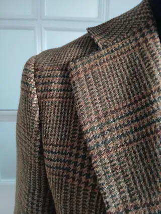 Americana cuadros marrón