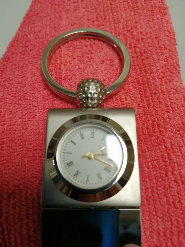Reloj Llavero Golf Plata