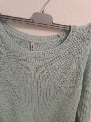 Jersey verde Stradivarius cremallera talla M