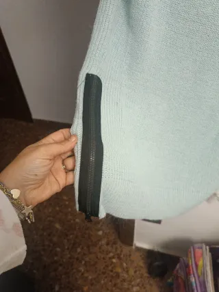 Jersey verde Stradivarius cremallera talla M