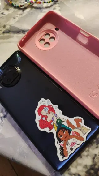 Xiaomi 10T Lite Nero con custodia rosa