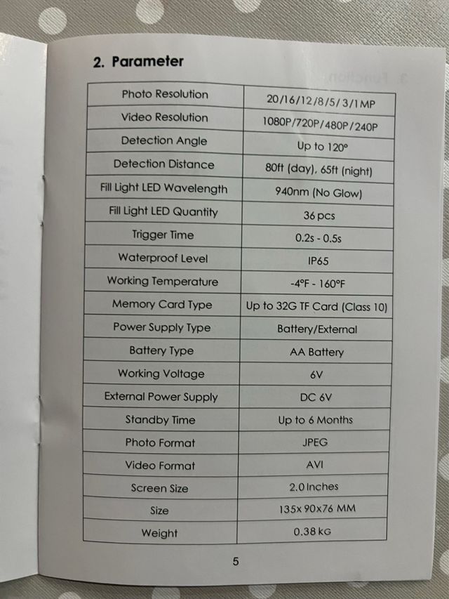 Cámara exterior camuflaje sin necesidad wifi