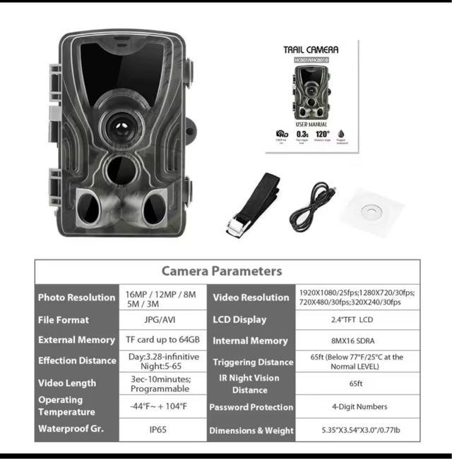 Cámara exterior camuflaje sin necesidad wifi