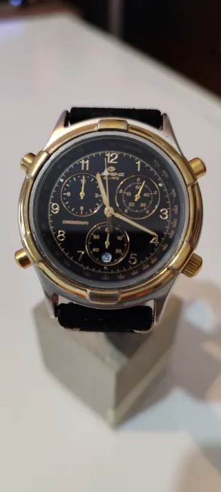 Orologio Lorenz Cronografo Nero e Oro