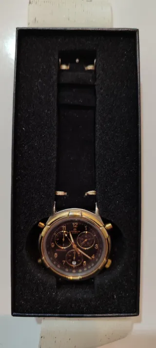 Orologio Lorenz Cronografo Nero e Oro