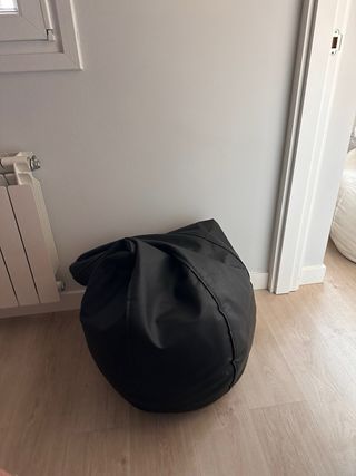 Puff Happers Negro Piel Sintética forma pera