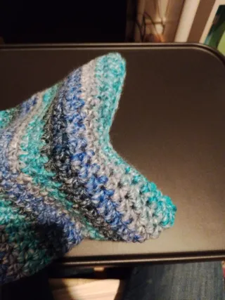 Gorro tejido efecto orejas de gato