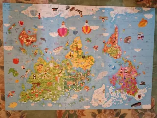 Puzzle Janod Gigante El Mundo 300 Piezas