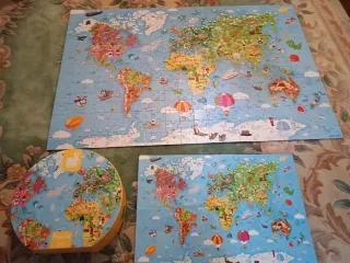 Puzzle Janod Gigante El Mundo 300 Piezas