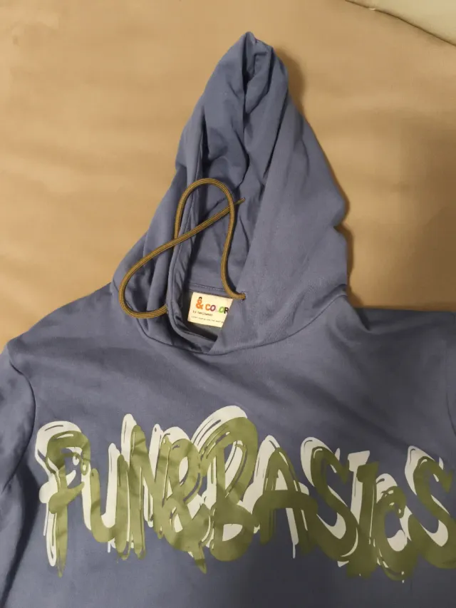 Sudadera COLORS azul con logo graffiti