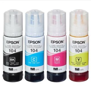 4 Botellas Tinta Epson Ecotank 104