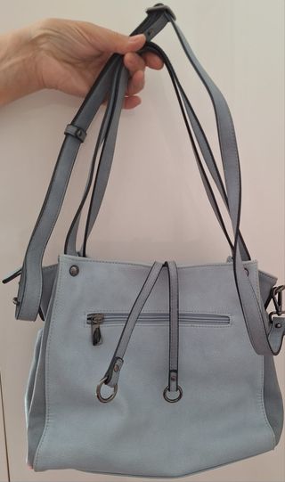 Borsa donna pelle celeste