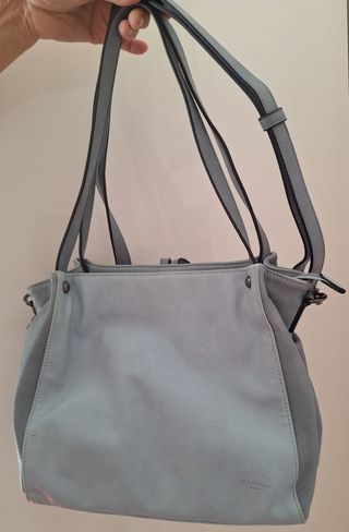 Borsa donna pelle celeste