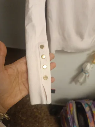 Jersey Zara rosa claro M botones