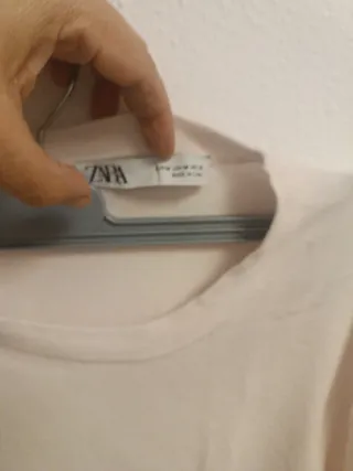 Jersey Zara rosa claro M botones