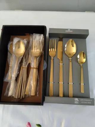Servizio Posate Bavaria 24 Pezzi Oro