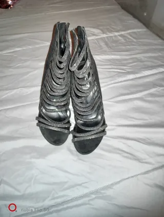 Sandalias Zara Tacon Brillantes