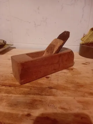 Antiguas Cepillo de carpintero de madera