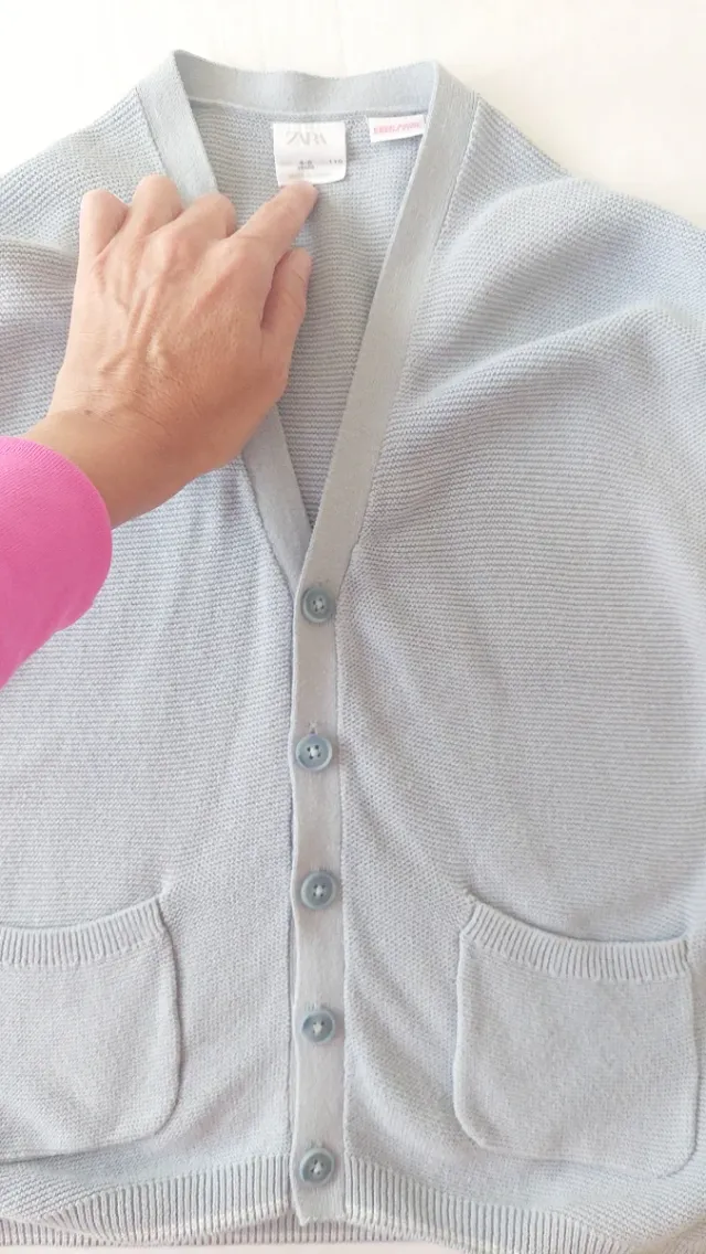 Chaqueta de punto azul para niñ@ 4-5 años