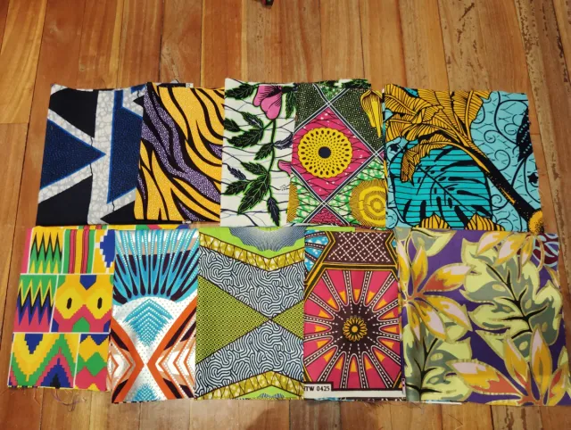 LOTE n° 2 retales tela wax africana