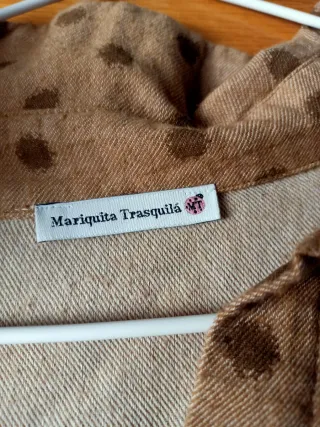 Vestido lunares marrón talla única oversize XXL