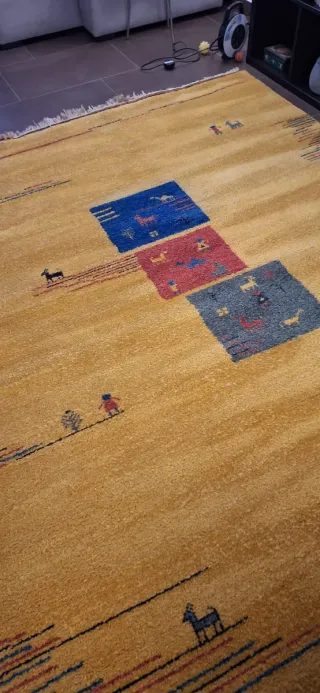 Alfombra de lana tejida a mano