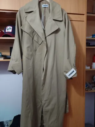 Gabardina Laagam Algodón Beige Talla Única