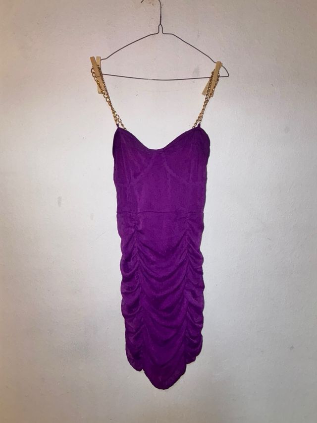 Vestido morado talla L
