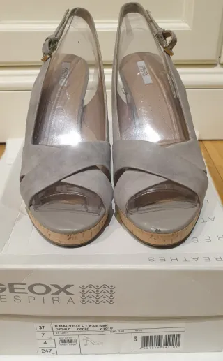 Sandalias Geox grises de tacón