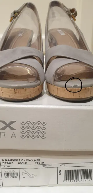 Sandalias Geox grises de tacón