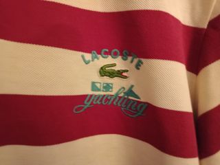 Polo Lacoste Vintage Rayas Rojo/Blanco