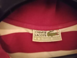 Polo Lacoste Vintage Rayas Rojo/Blanco
