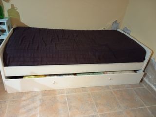 Cama nido doble 90cm blanca