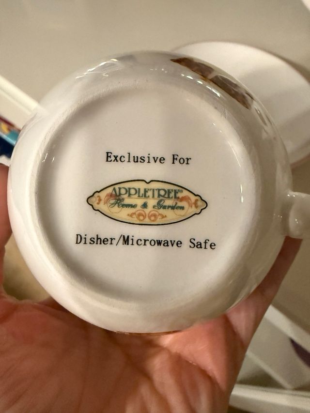 Conjunto Tetera y Tazas Porcelana