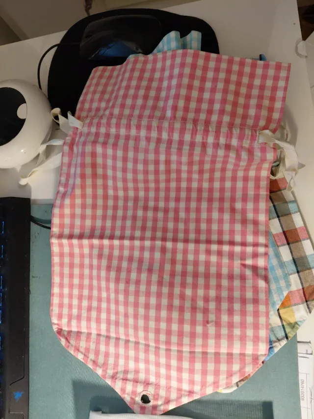 Lote bolsas bocadillo tela cuadros